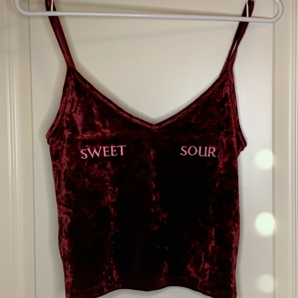 forever 21 velvet cropped top